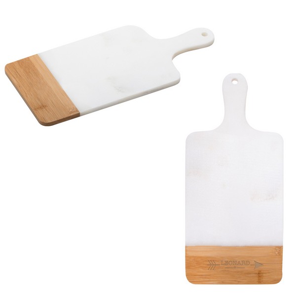 HH76132 Marble And Bamboo Cutting Board With Cu...